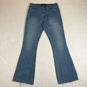 Signature Levis Strauss Jeans Womens Juniors Size 5 Stretch Low Rise Flare Denim